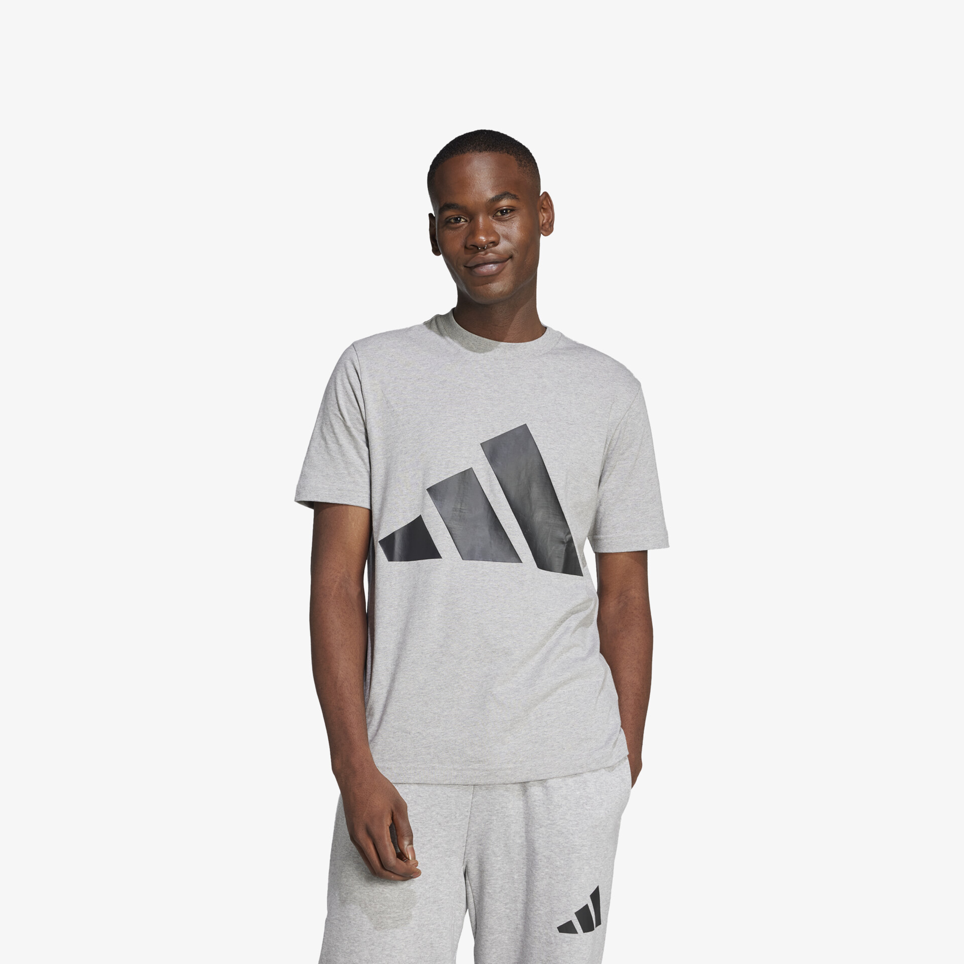 adidas Essentials Big Logo Herren T-Shirt grau