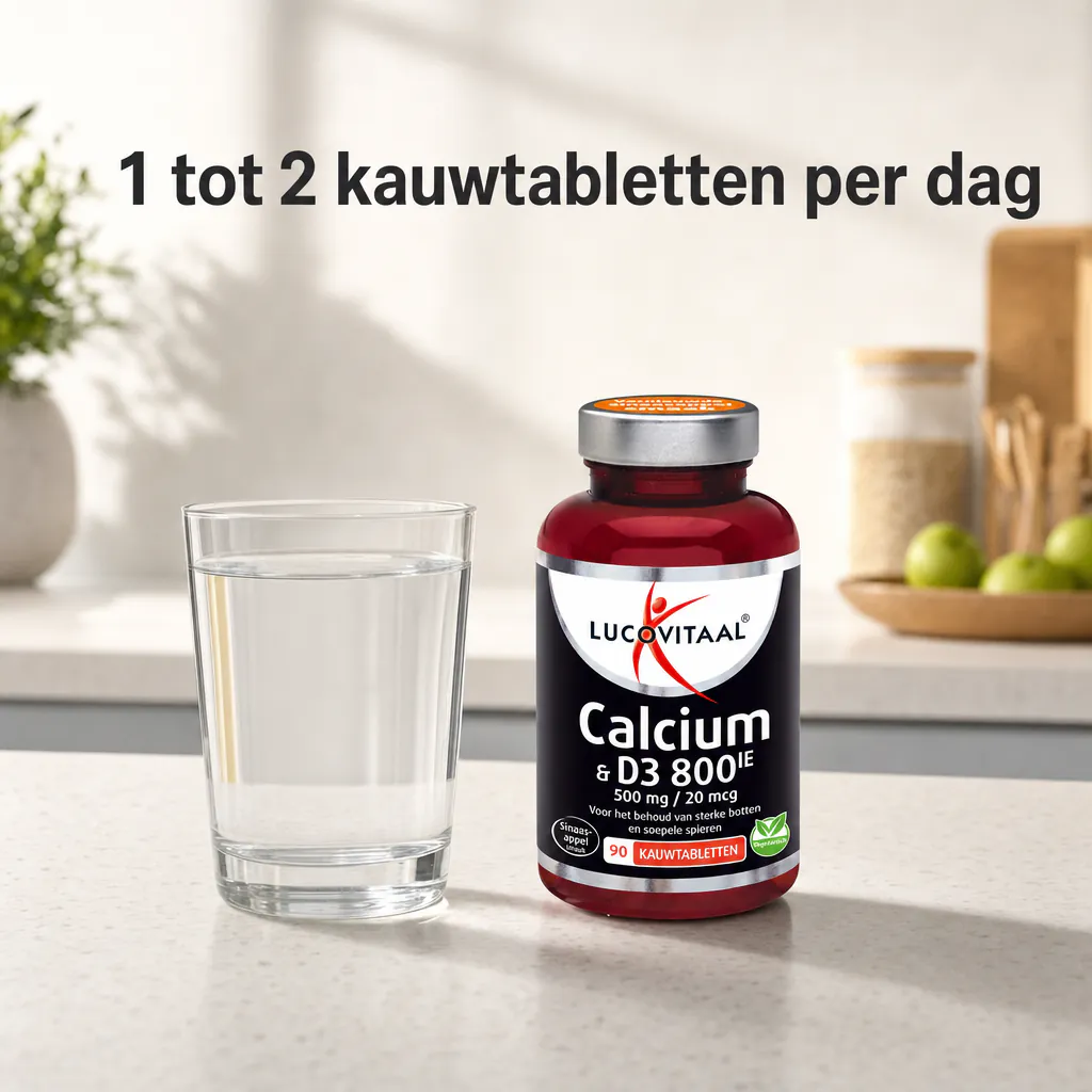 Calcium 500 mg + D3 20 mcg kauwtabletten
