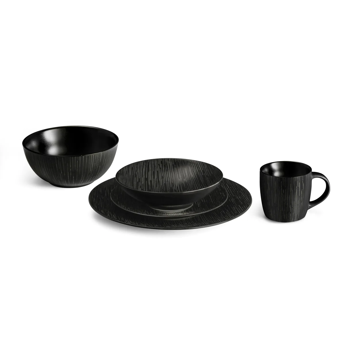 Magma Noir - Tasse café & thé 28 cl (lot de 6) Médard de Noblat