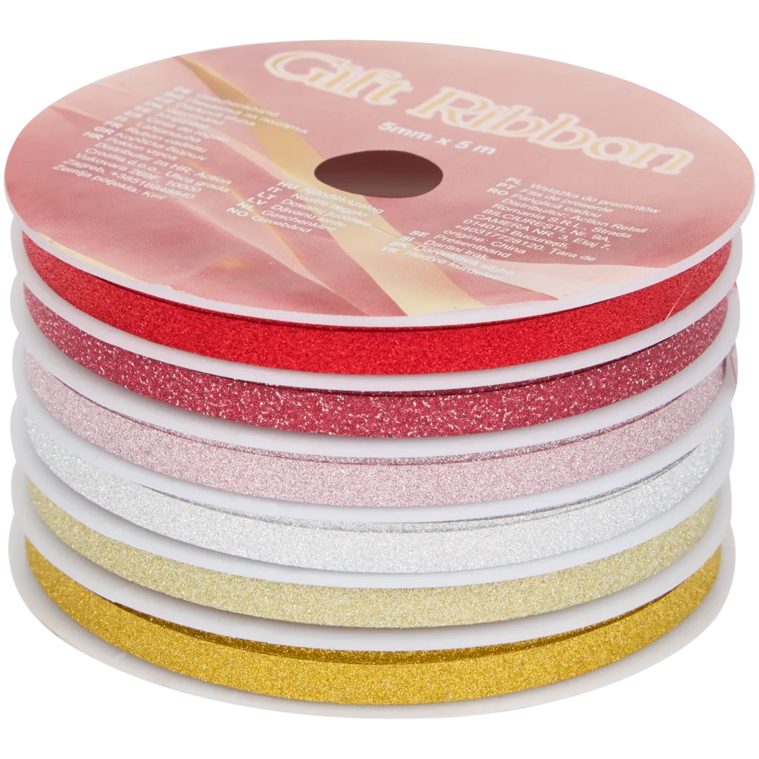 Cadeaulint glitter 6 x 5 meter | diverse varianten