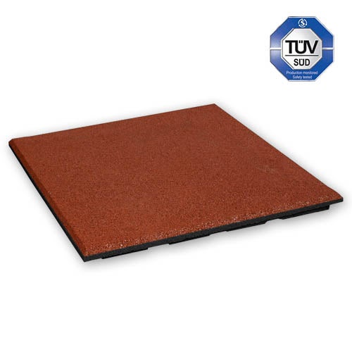 Rubbertegel 25 mm - 50 x 50 cm - Rood