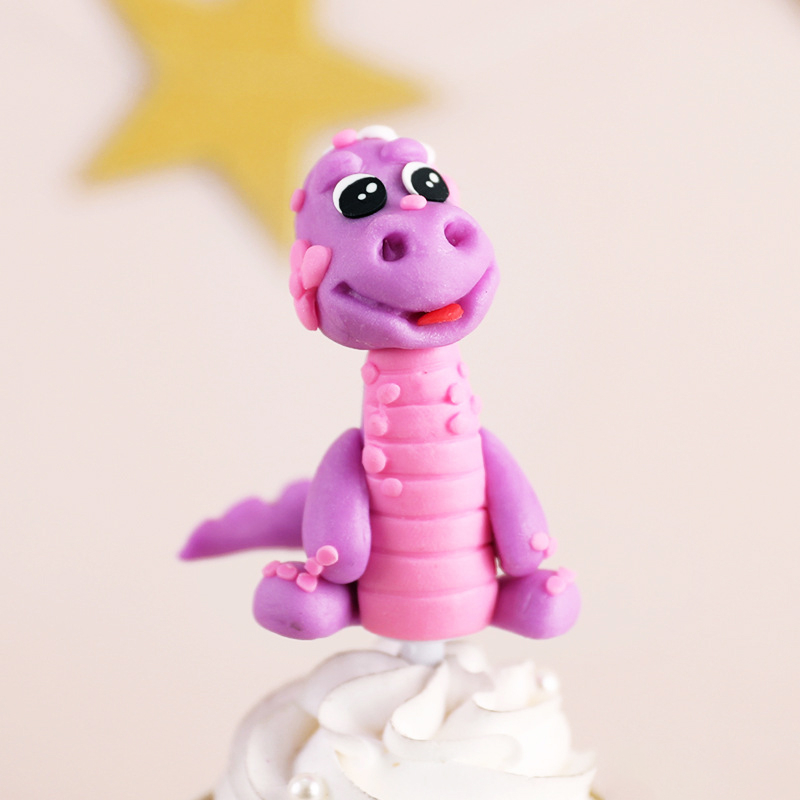 (15-tlg. Set) Kuchenstecker Weichkeramik Kinder Tortenstecker Topper Dekoration für Torten / Kuchen - Dinosaurier