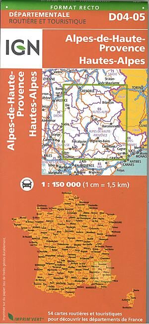IGN - D04 05 ALPES HTE PROVENCE H ALPES ECHELLE 1 150 00