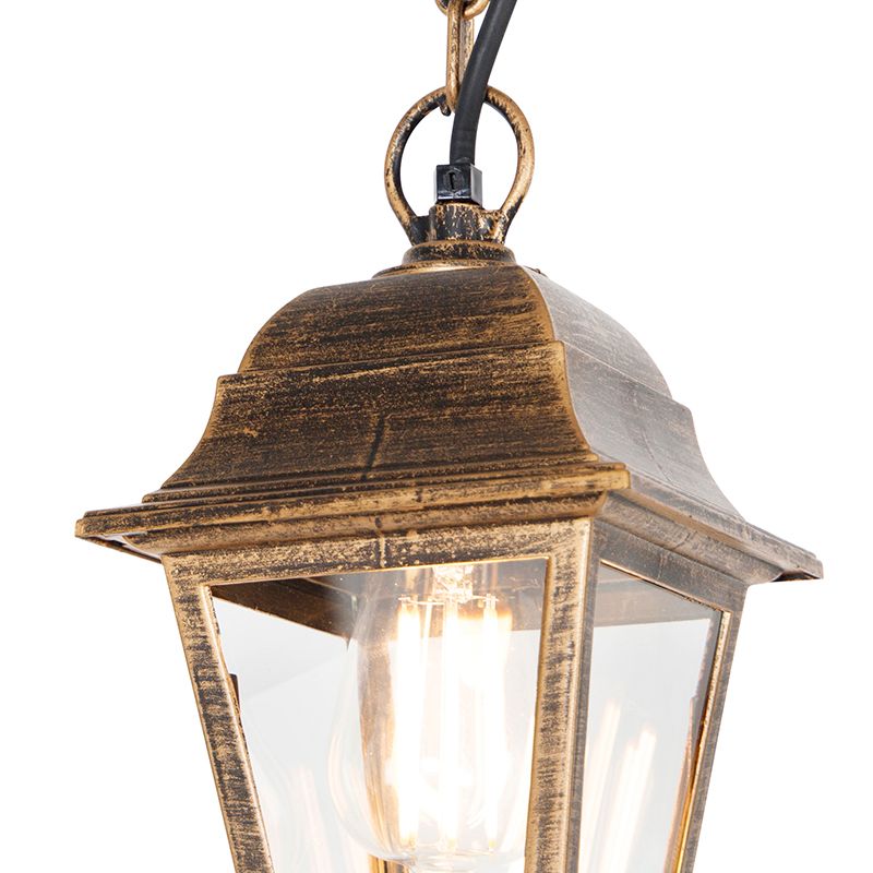 Klassieke buiten hanglamp antiek goud IP44 - Capital