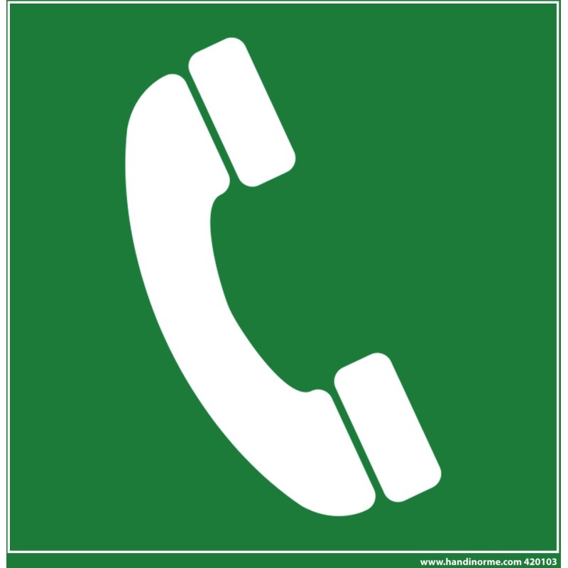 Picto Evacuation Téléphone à utiliser en cas d'incendie