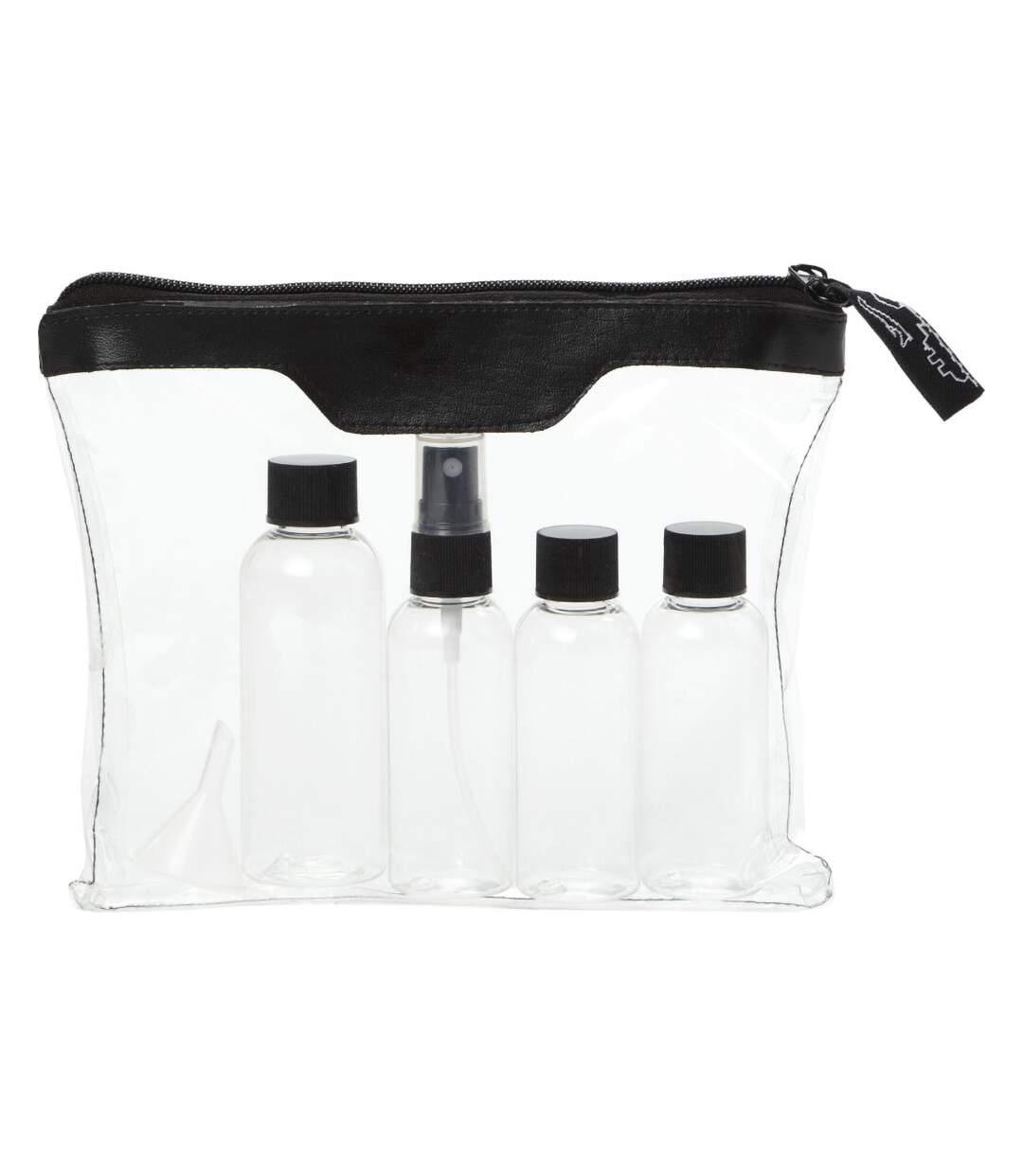 Bullet Set de bouteilles de voyage approuvé par la compagnie aérienne Munich (Transparent/Black) (20 x 16 x 3.4 cm) - UTPF1210