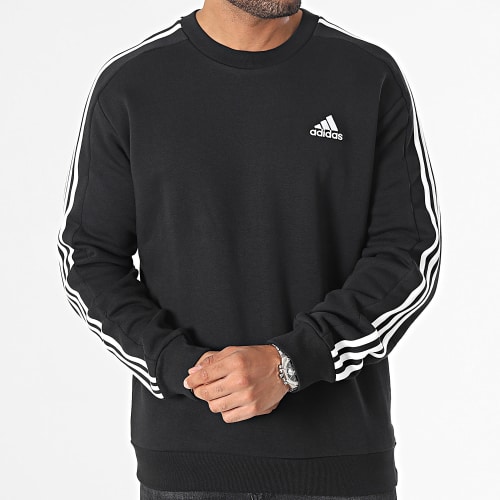 Sweat Crewneck A Bandes 3 Stripes IB4027 Noir