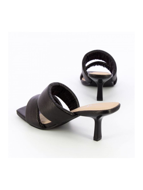 Mules noires à brides rembourrées - Vanessa Wu