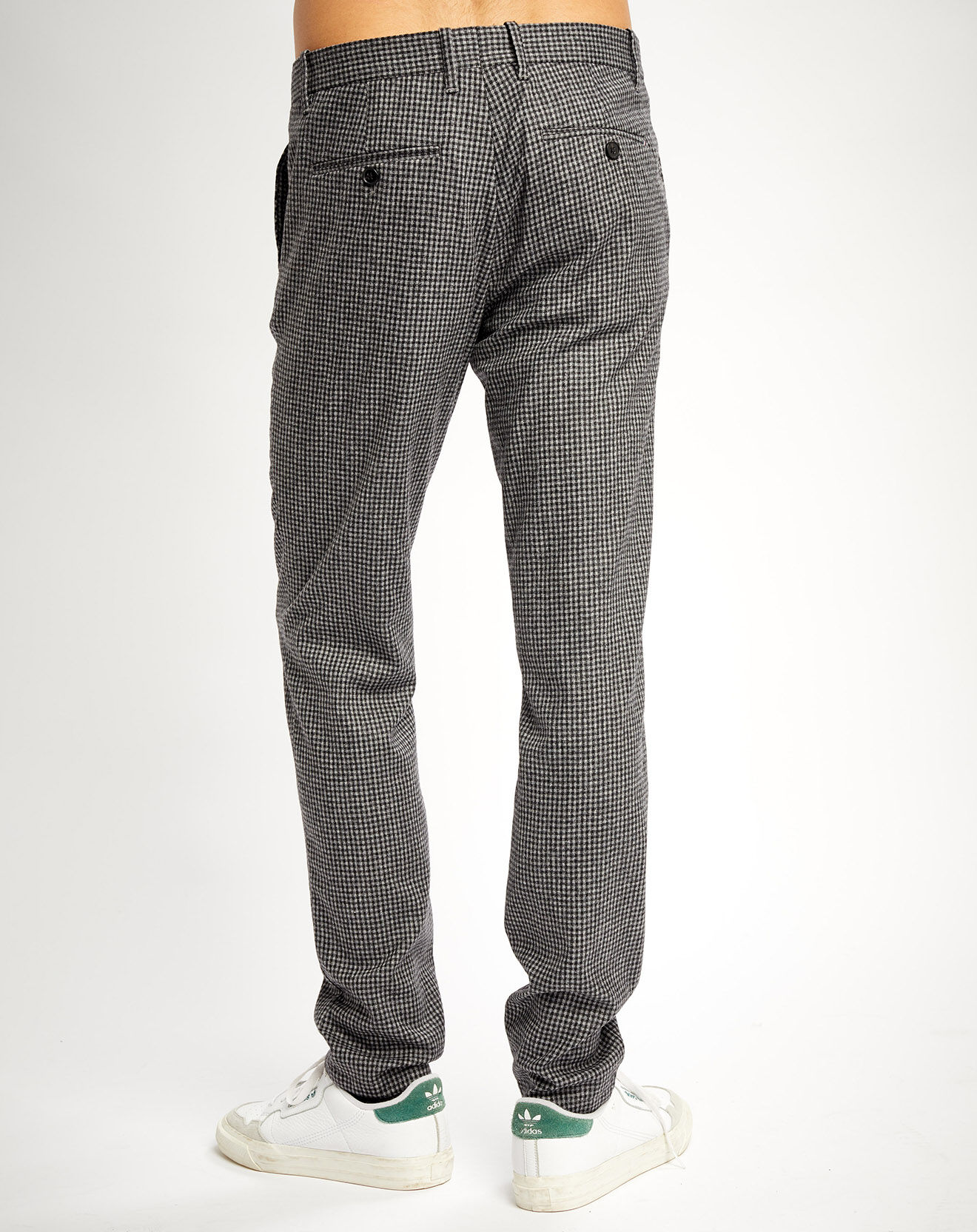 Tommy Hilfiger Pantalon chino Modern Ginham à carreaux gris foncé