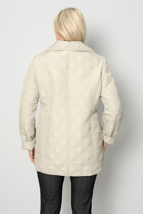 Steppjacke, figurumspielend, Hemdkragen, Langarm