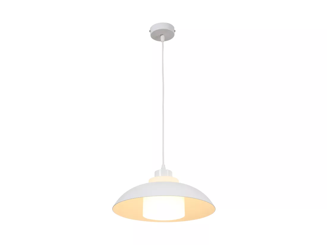 Suspension en métal - D. 34 x H. 120 cm - Blanc - BRILIVA
