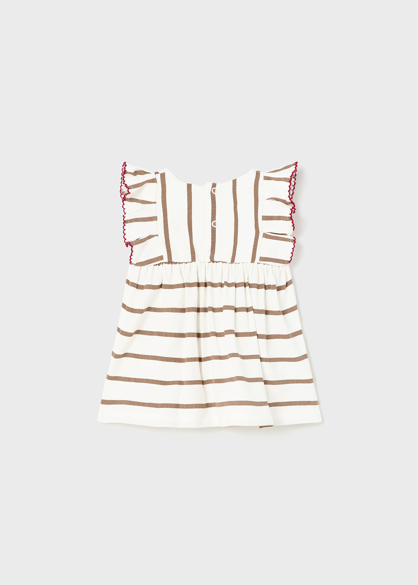Vestido com estampa de algodão sustentável para recém-nascido