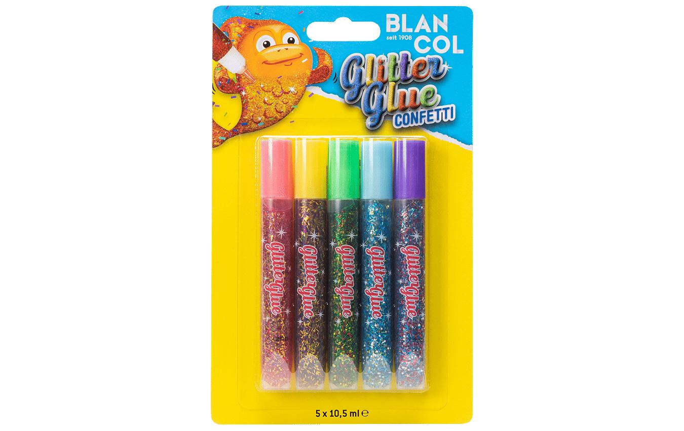 Glitzerstift Glitter Glue Pen Confetti 5 StückGlitzertuben