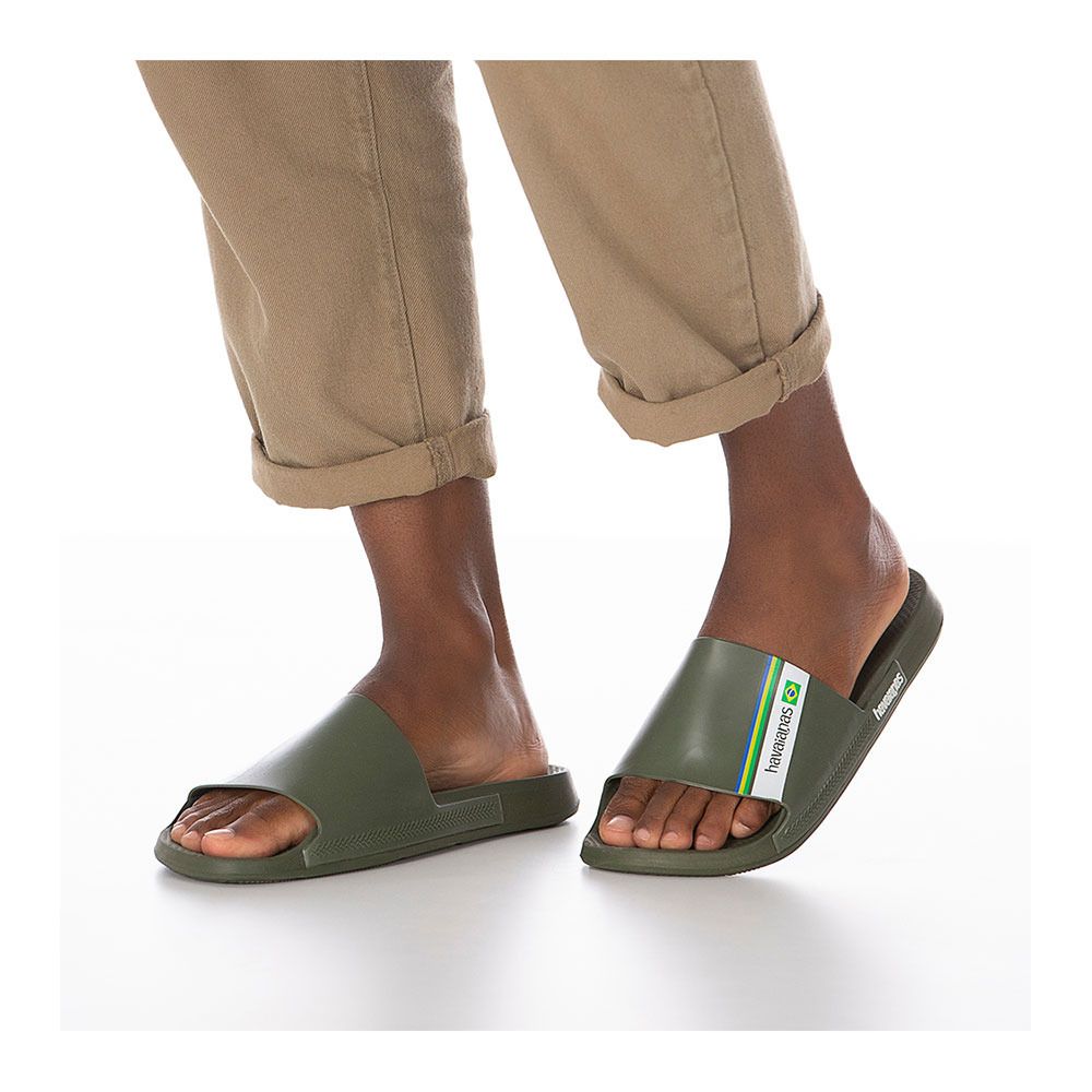 Havaianas SLIDE BRASIL - Sandales green