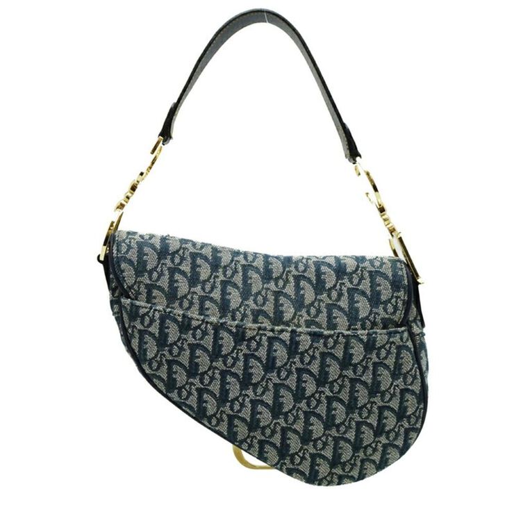 Dior Vintage Dior Saddle Bag Navy