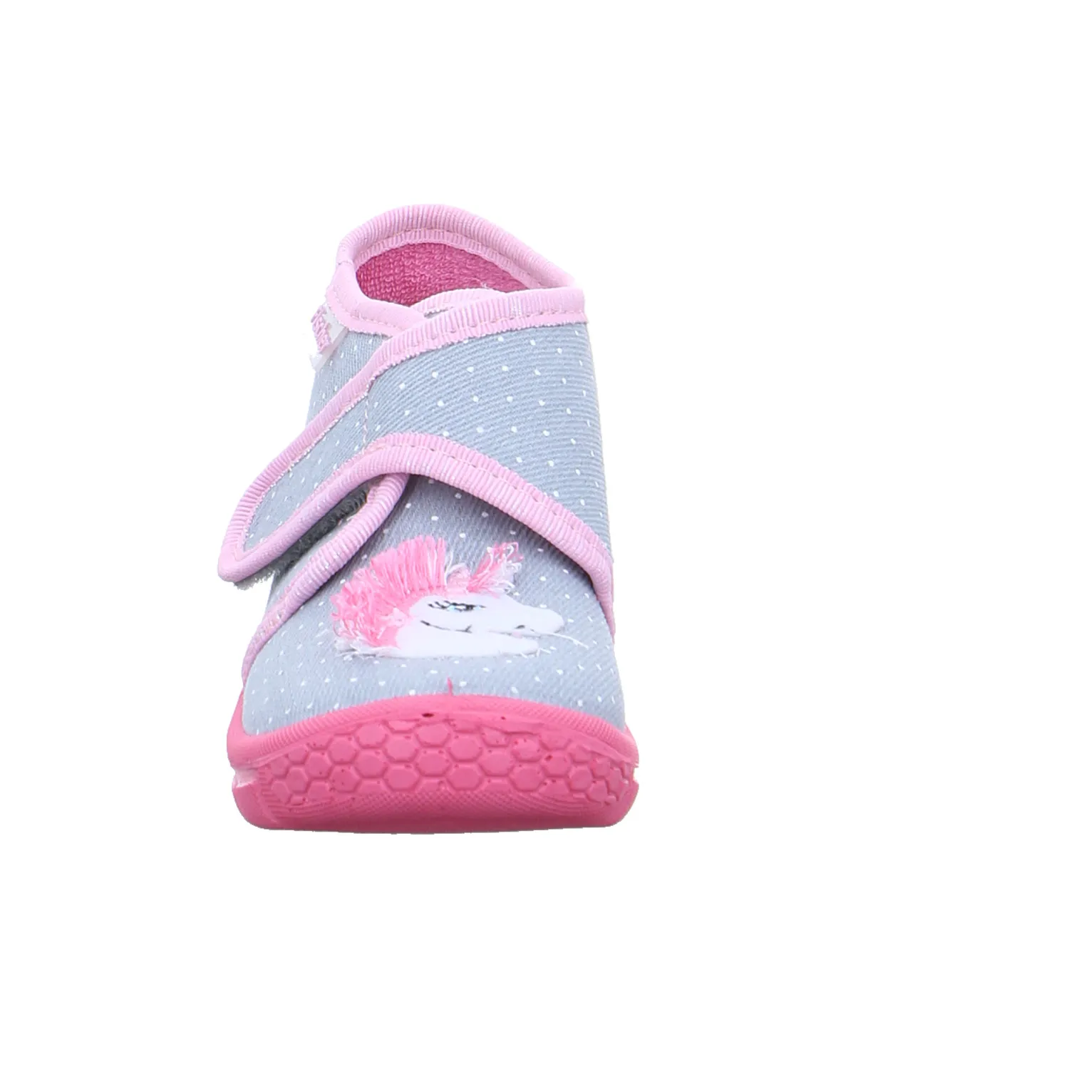 FISCHER Baby-Hausschuh Silber Textil  Mädchen