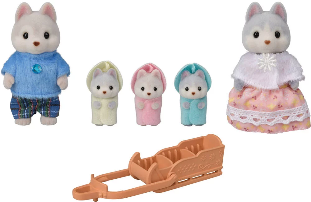 LA FAMILLE HUSKY -SYLVANIAN FAMILLES