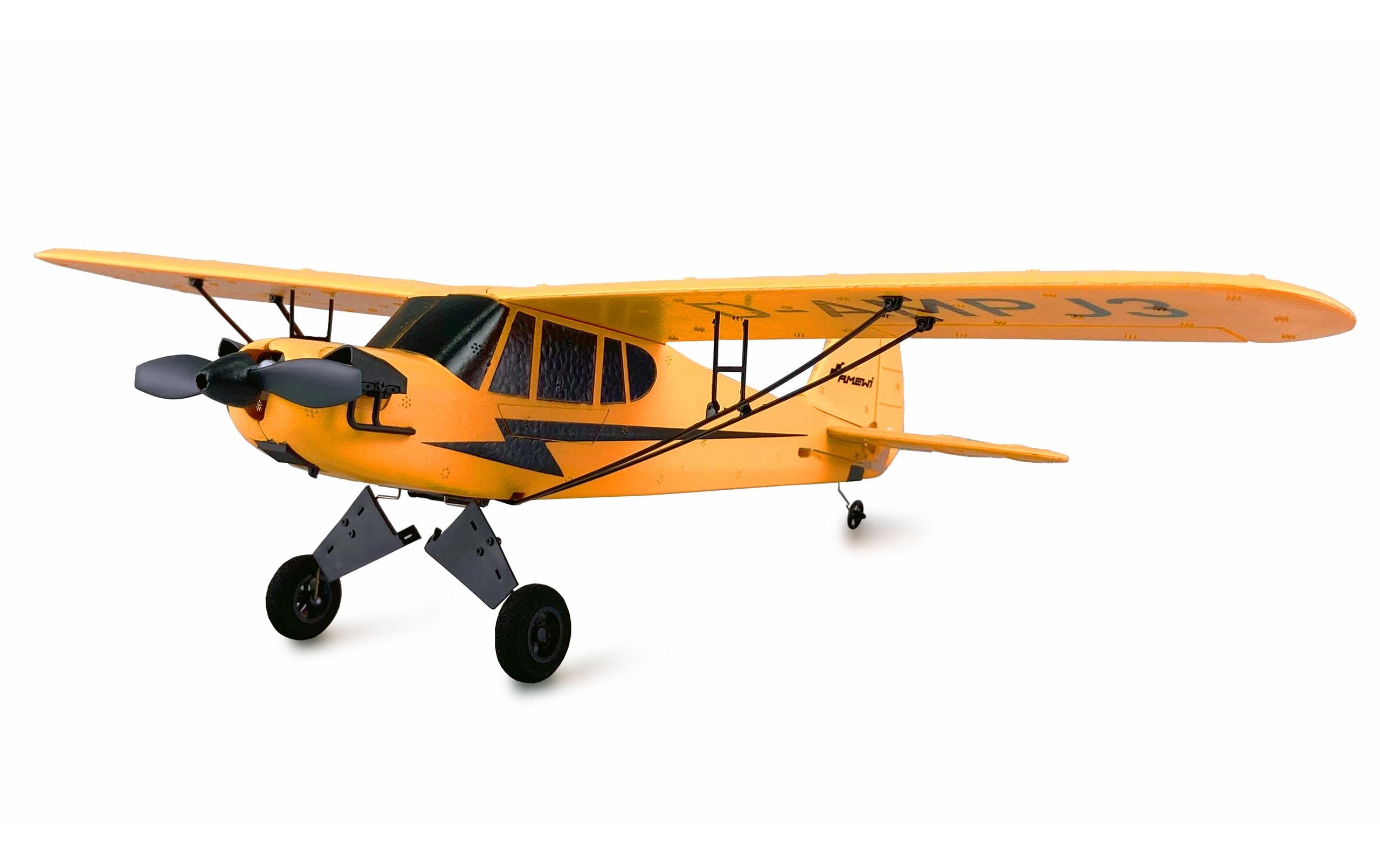 Motorflugzeug Piper J-3 Cub 505 mm, Gelb Gyro, RTFKompaktes Piper J3 Cub 3-Kanal Einsteiger Modell