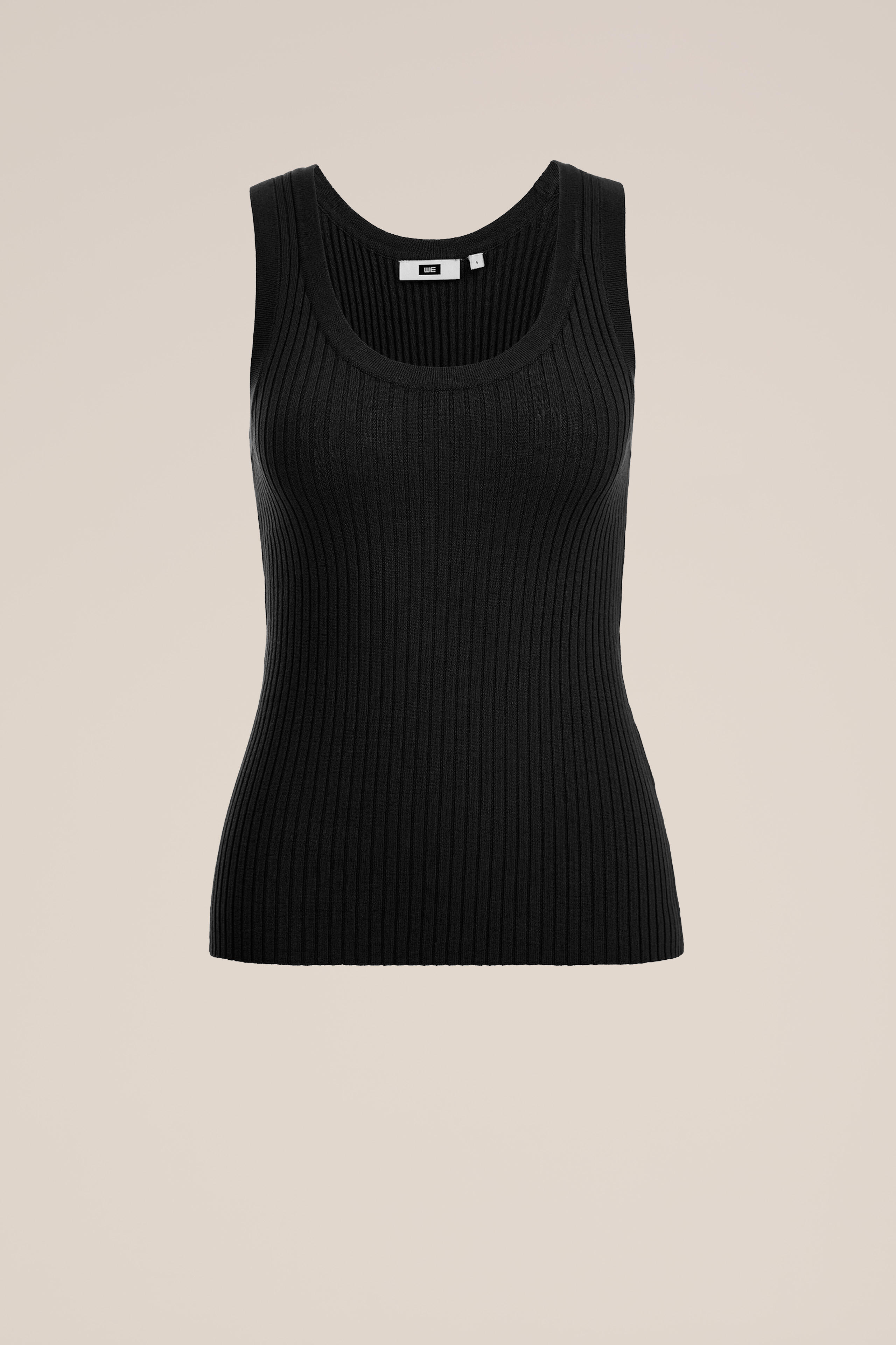 top van ribstof WE Fashion Zwart