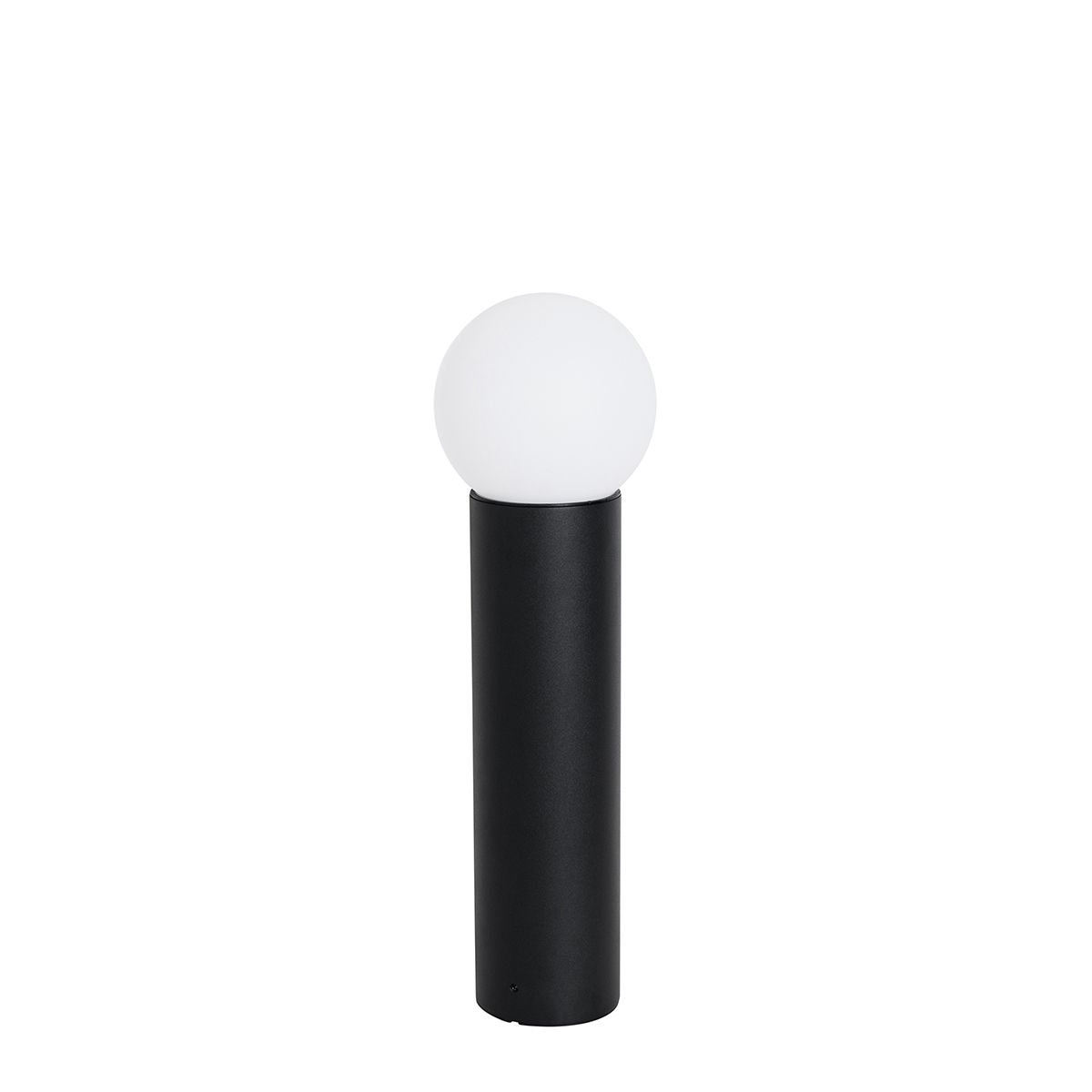 Staande buitenlamp zwart met opaal glas 50 cm IP44 - Huma