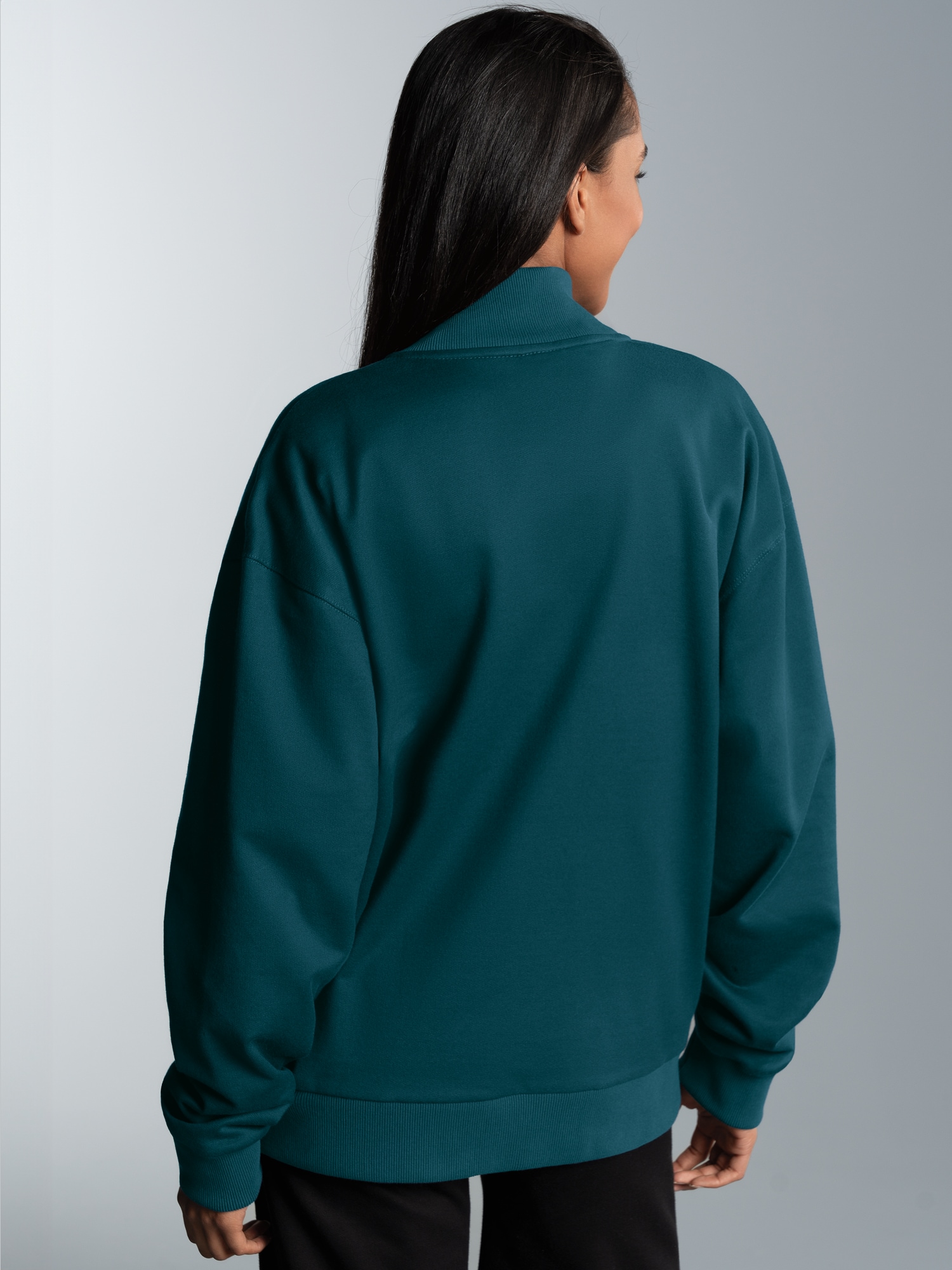 Collegejacke in weicher Sweat-Qualität Saphir