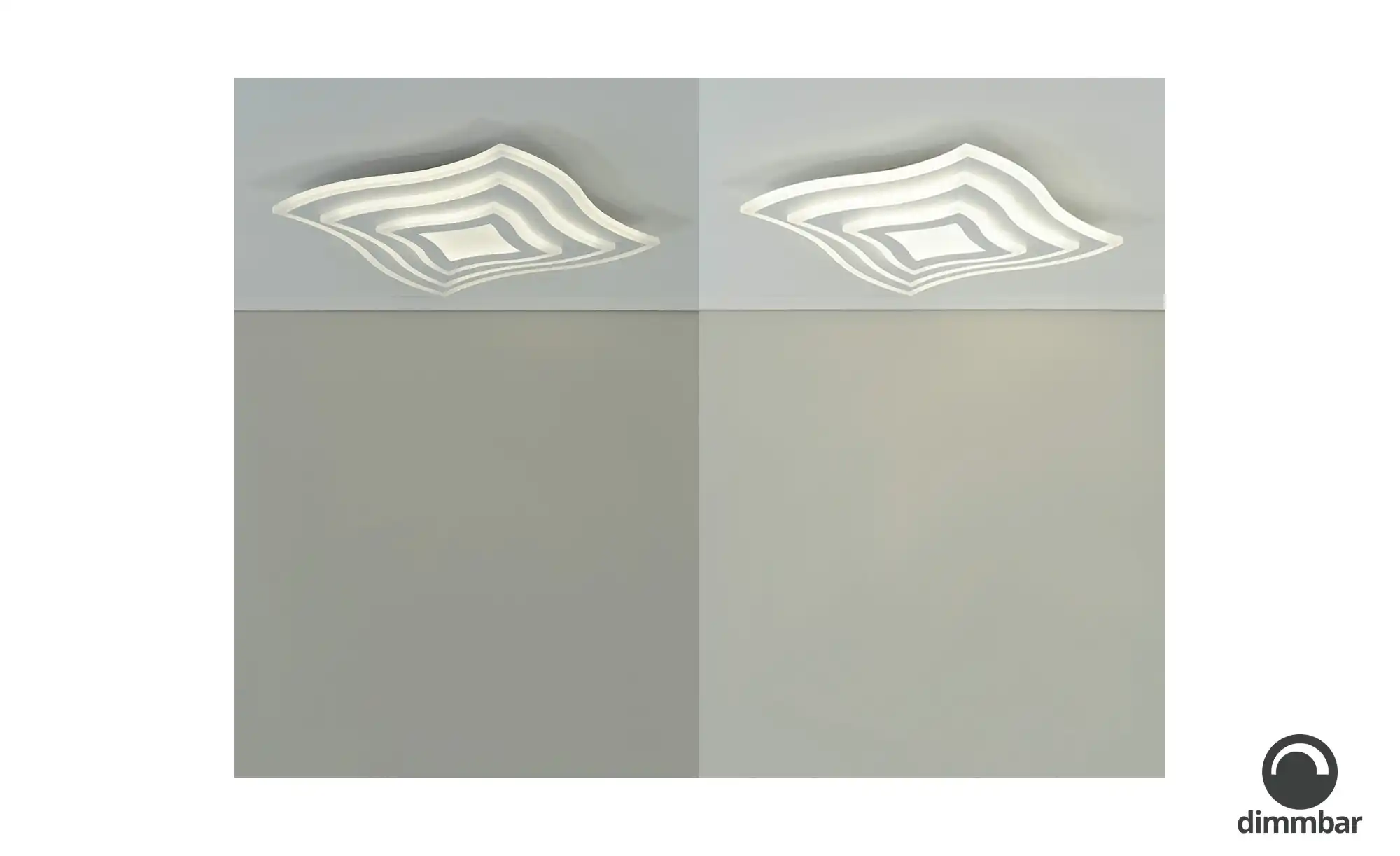 Fischer-Honsel LED-Deckenleuchte weiß ´quadratisch geschwungen`