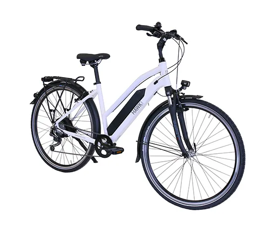 HAWK Bikes E-Bike Damen »e-Trekking Lady BAFANG«, grau, 28 Zoll, 46-cm-Rahmen