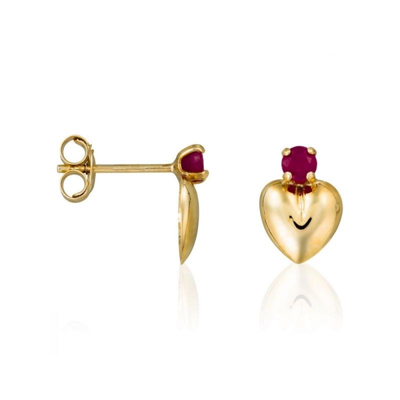 Boucles d'oreilles Or jaune  et pierres