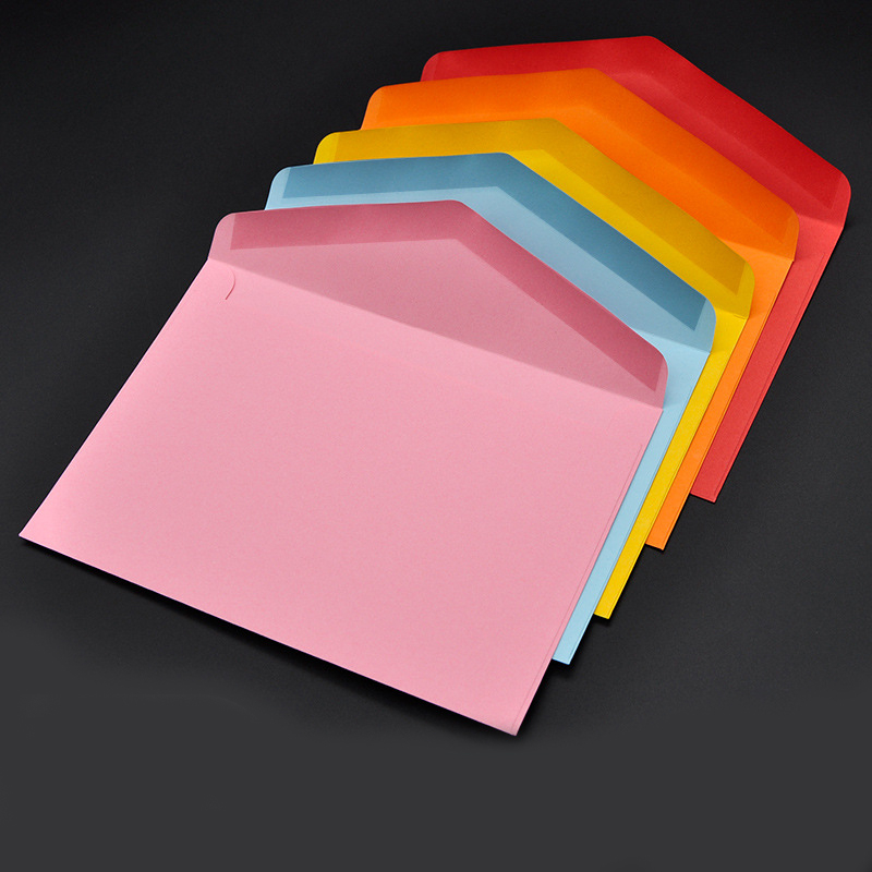 (50er Set) B6 Couverts Bunte Brief Umschläge mit Gummierung   Spitz Façon 110g/m² - Assortiert