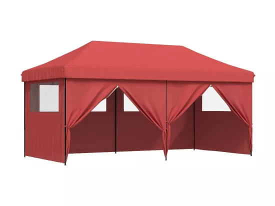 Tente de réception pliable escamotable avec 4 parois latérales