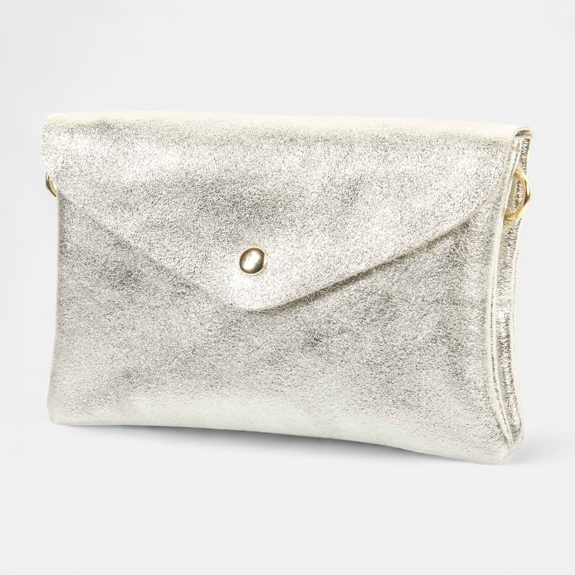 Sac bandoulière en cuir or