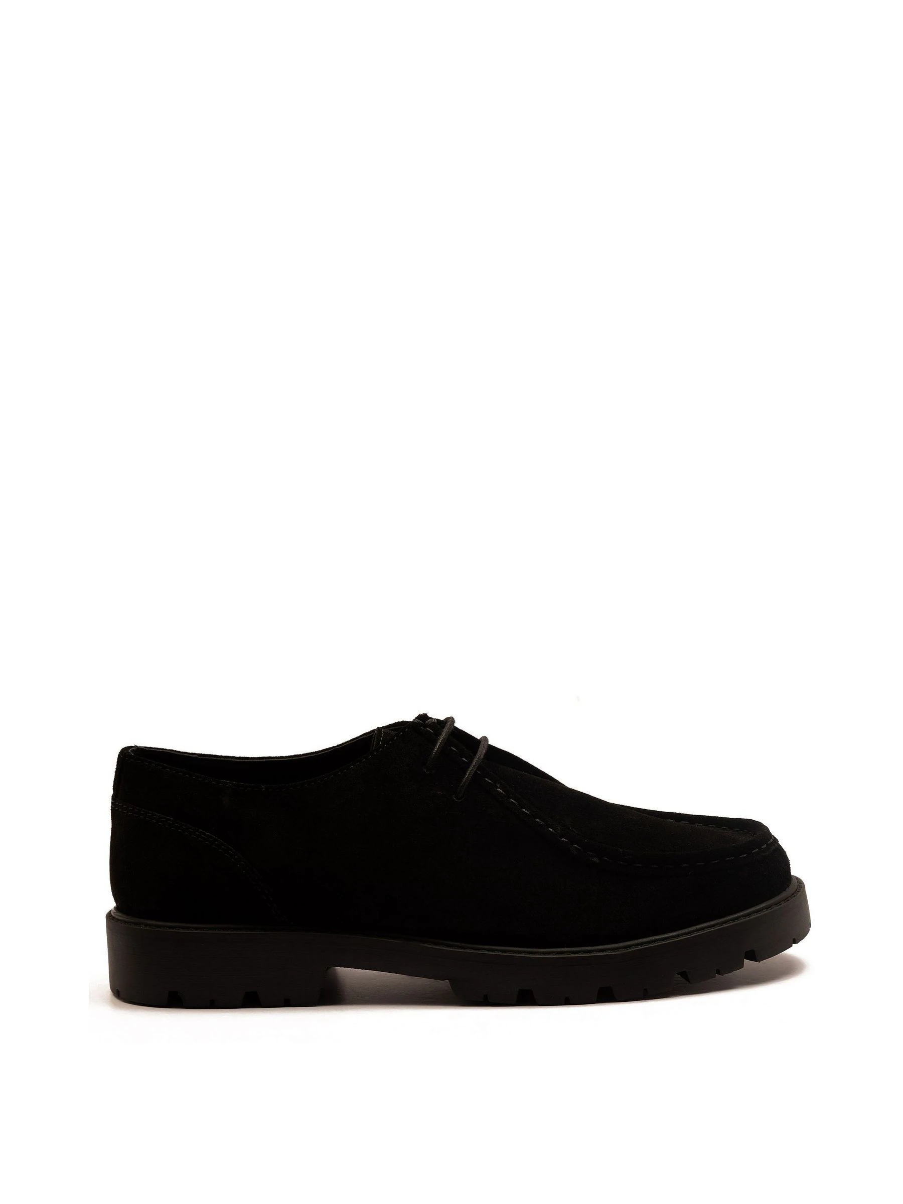 Zwart - Off The Hook Jovi Casual Lace-Up Suede Leather Boat Shoes