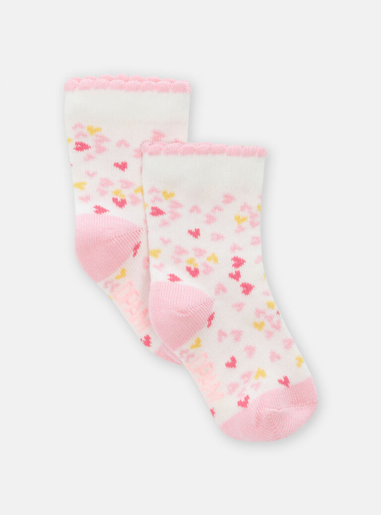 Chaussettes imprimé curs pour bébé fille