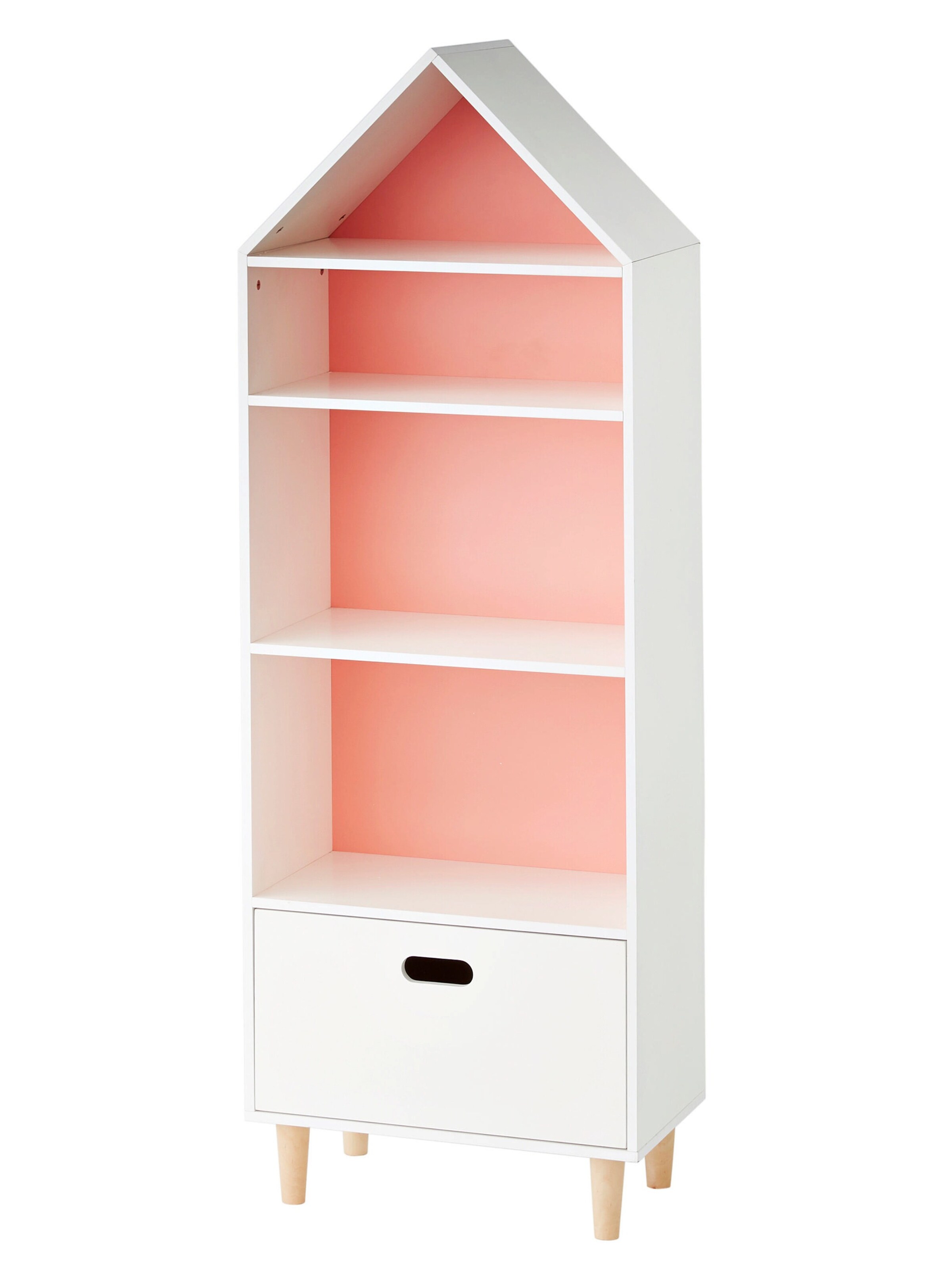 Vertbaudet Kinder Regalschrank MAISON, 5 Fächer weiß
