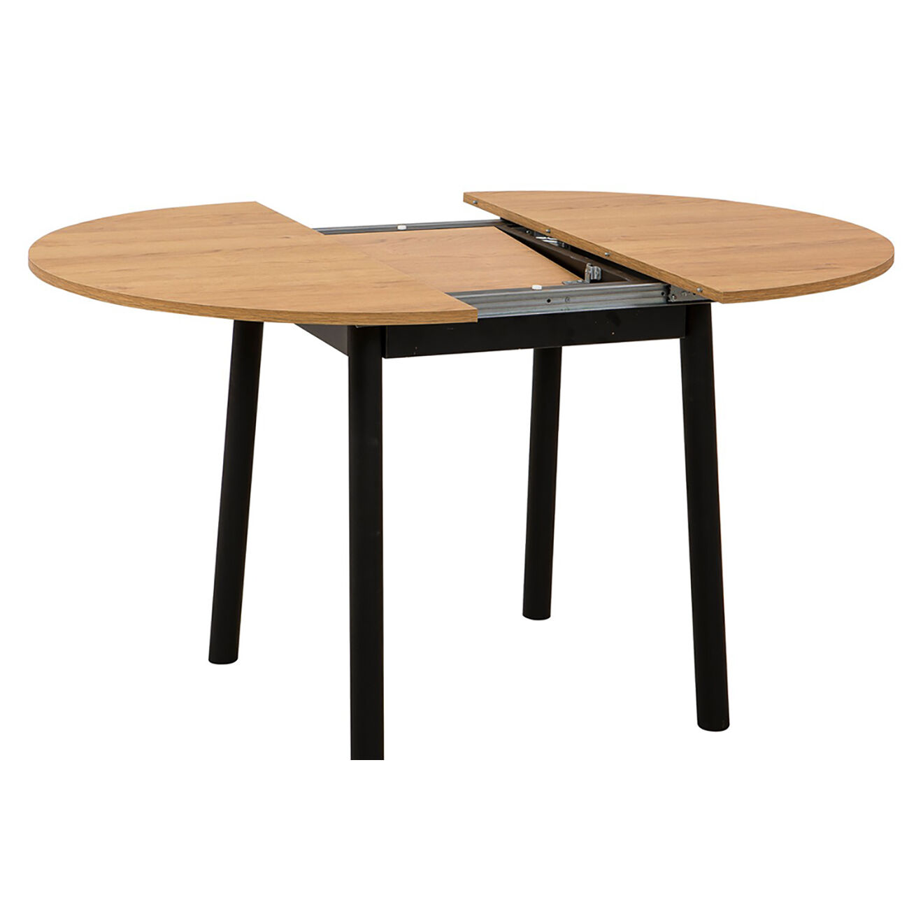 Homitis Table extensible + 2 Chaises Oliver chêne/noir
