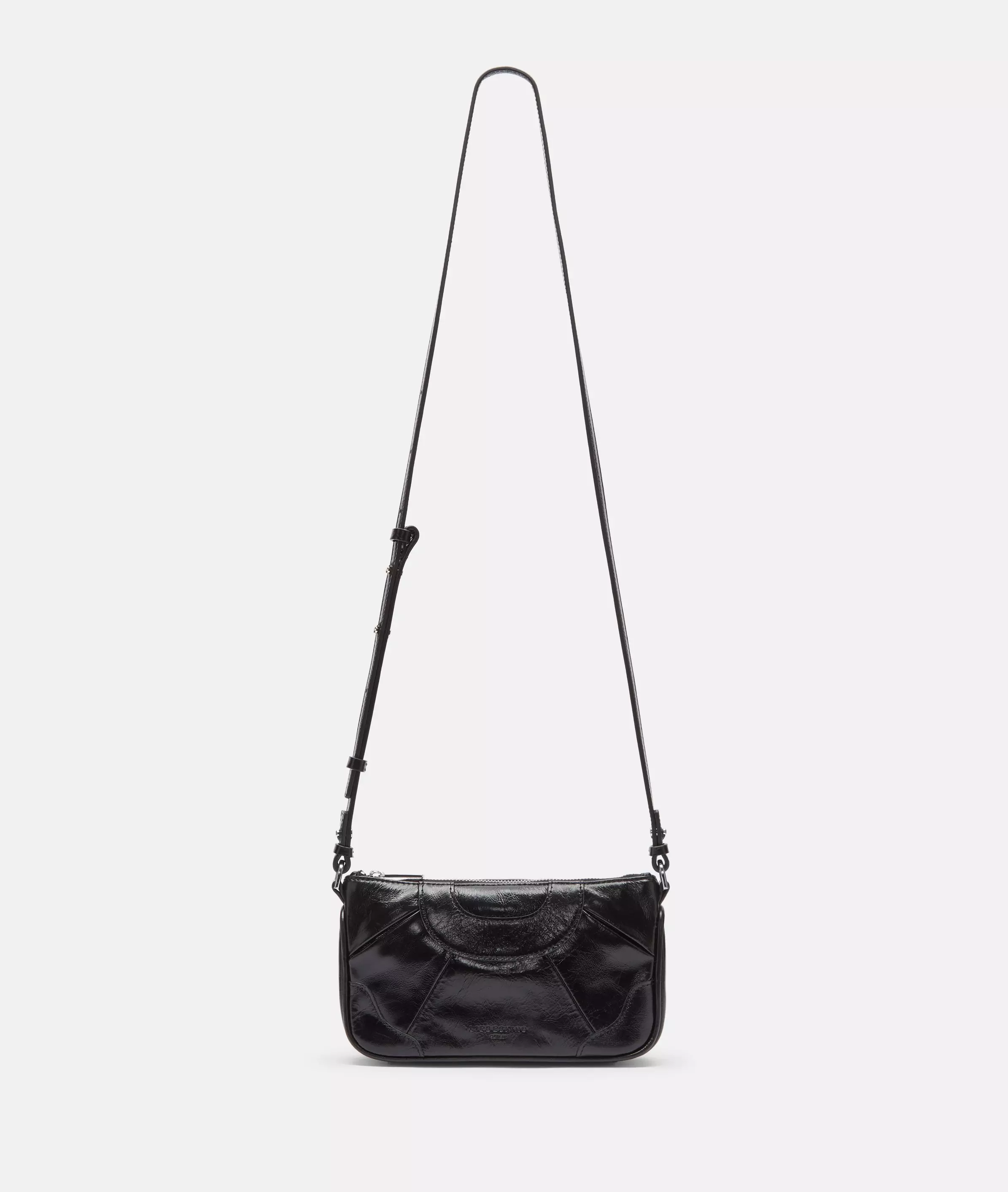 Crossbody Small shoulder bag with glossy finish