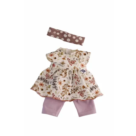 Schildkröt Kleidung zu Schmuserle/Löckchen 30 cm in lila/weiss/braun mit Blumendruck