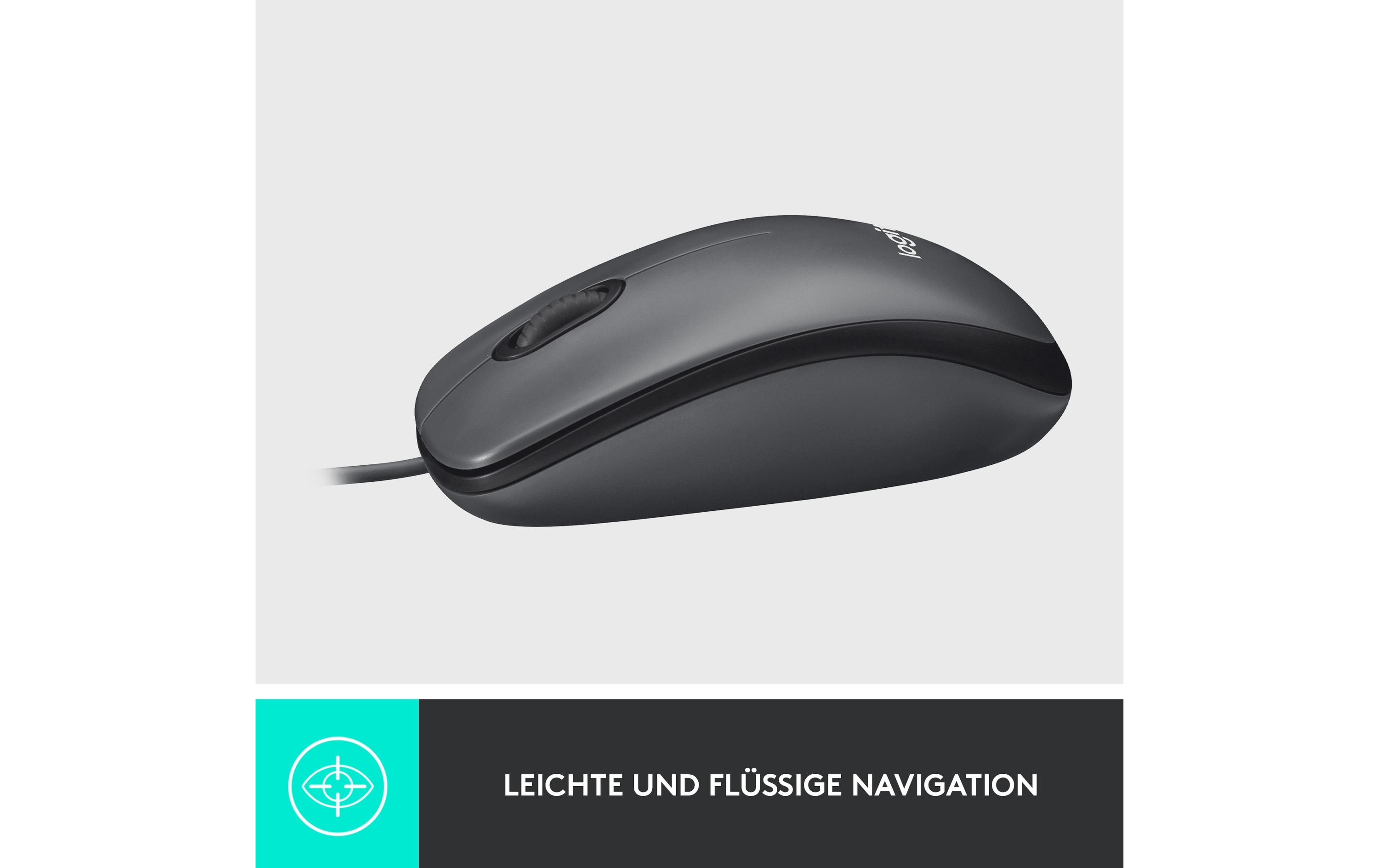 Maus M100 OpticalKabelgebundene optische Maus für PC, Laptop und Mac