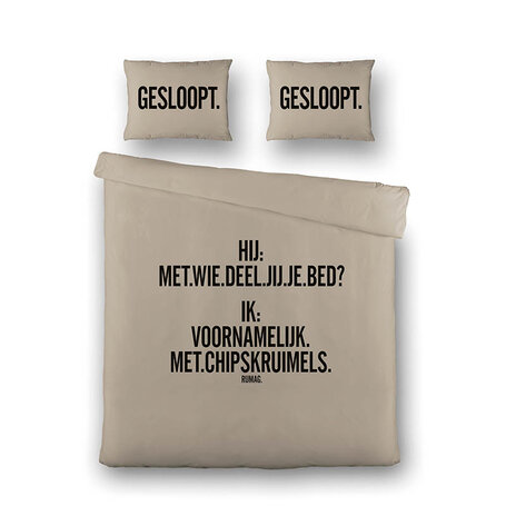 Dekbedovertrek RUMAG - Met Wie Deel Jij Je Bed