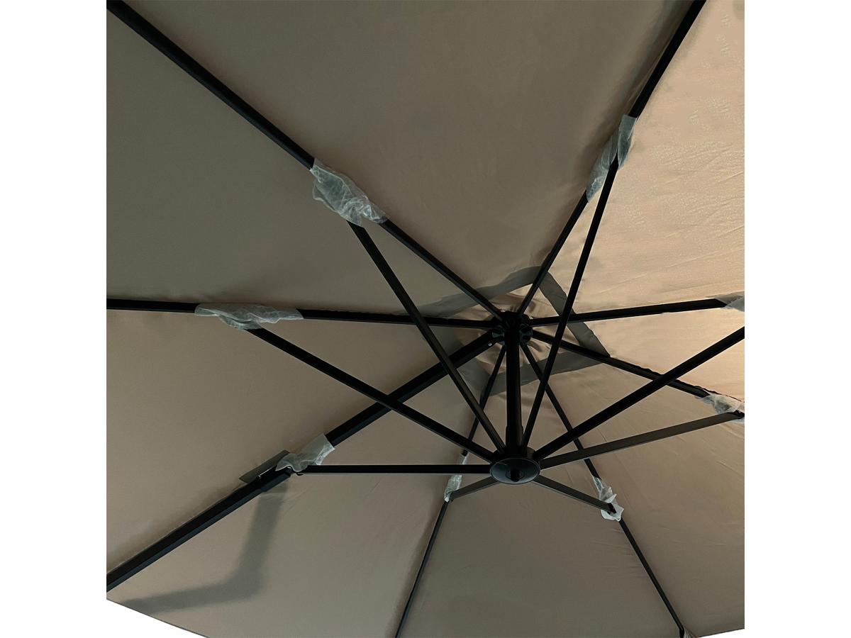 Buitenkado ultimate 3x3m aluminium zweefparasol - taupe