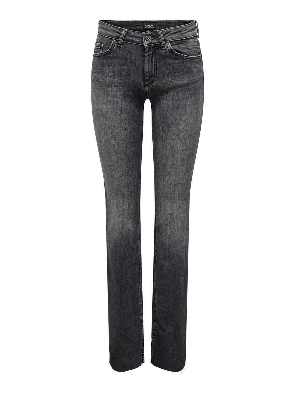 ONLBLUSH Hohe Taille Ausgestellt Jeans Black Denim