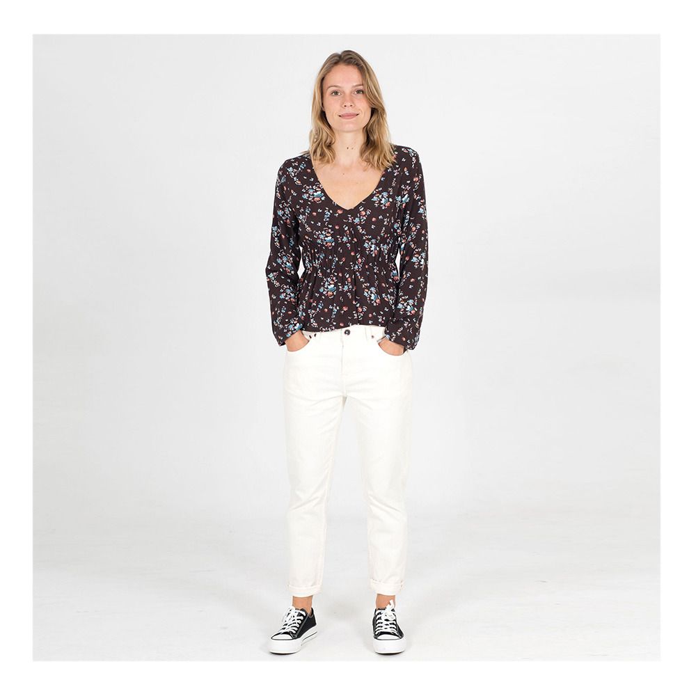 Hurley CINCHED LS TOP - Top Femme black belize