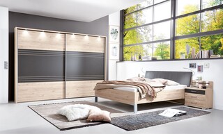 Schwebetürenschrank Köln Steineiche Nachbildung ca. 300 x 217 x 67 cm