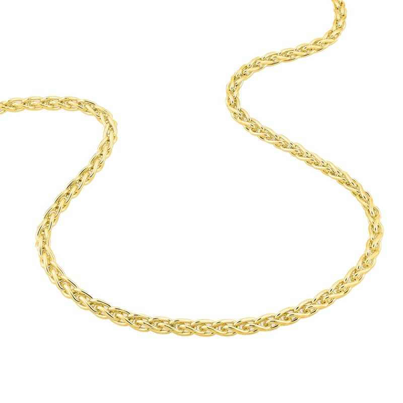 Bracelet mixte 18 cm - Maille Spiga - Or 18 Carats - Largeur 3.2 mm