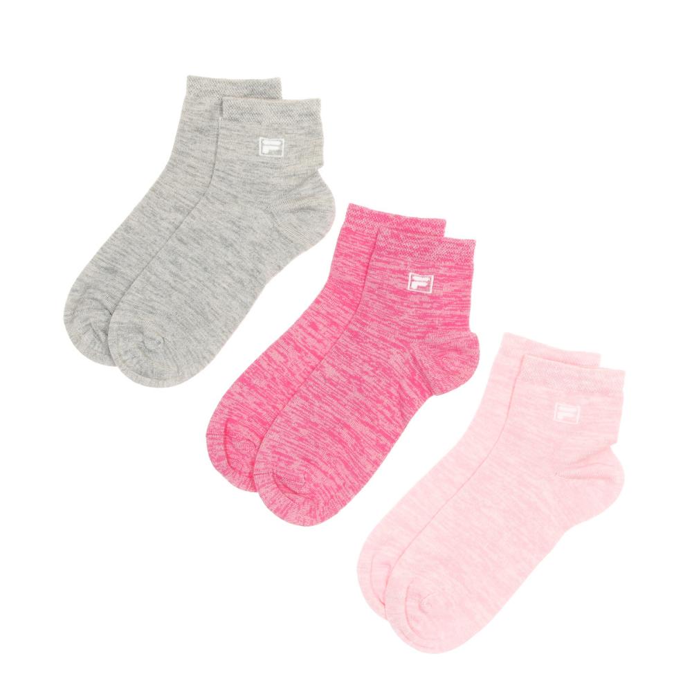 Fila X3 Paires de Chaussettes Rose/Grise Femme Fila Quarter
