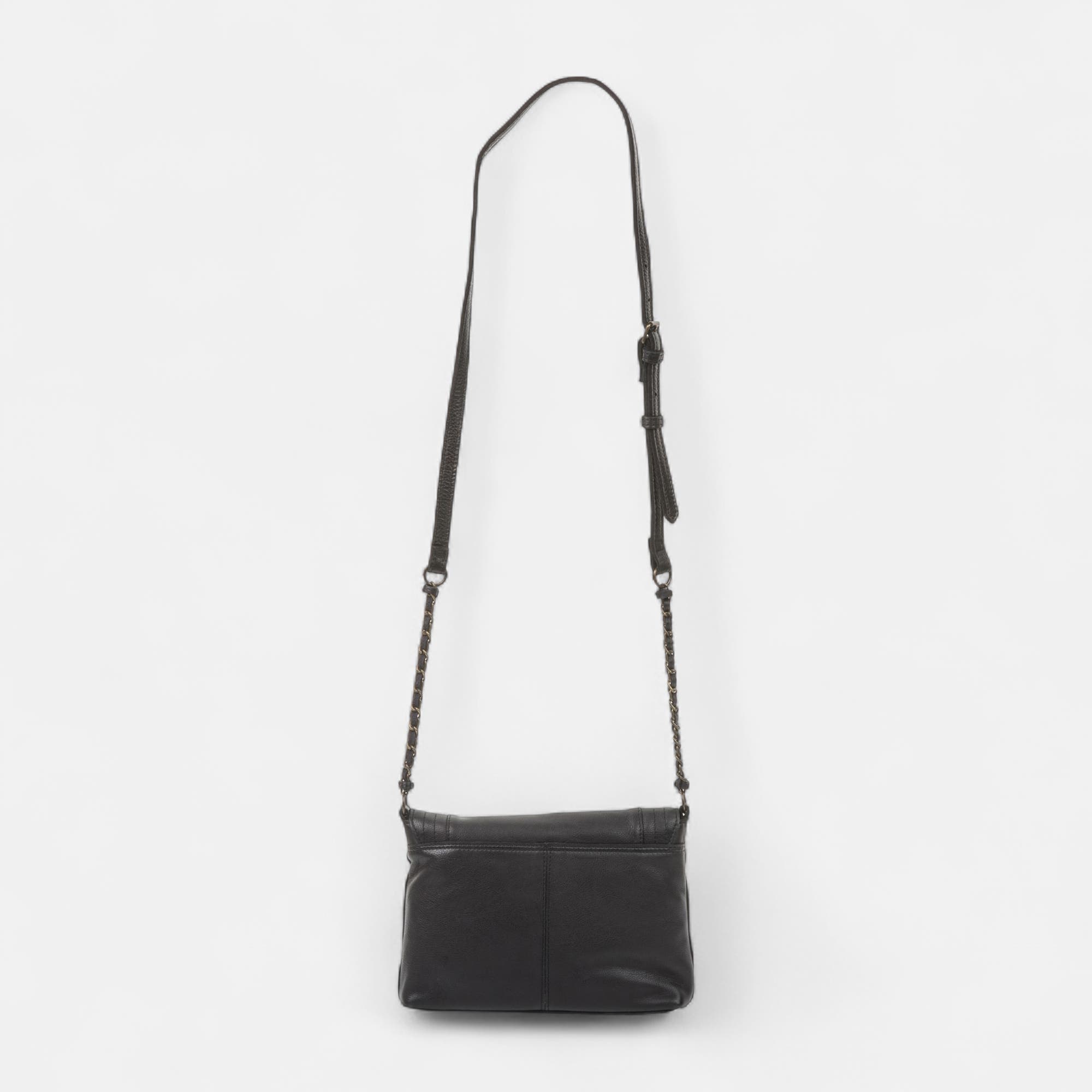 Sac bandoulière en cuir noir
