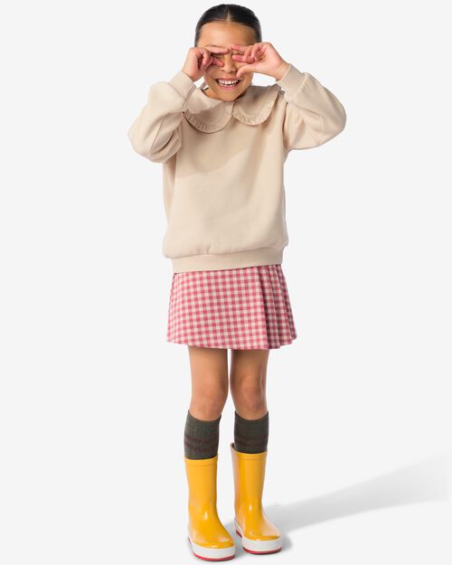 jupe-short enfant à carreaux rose