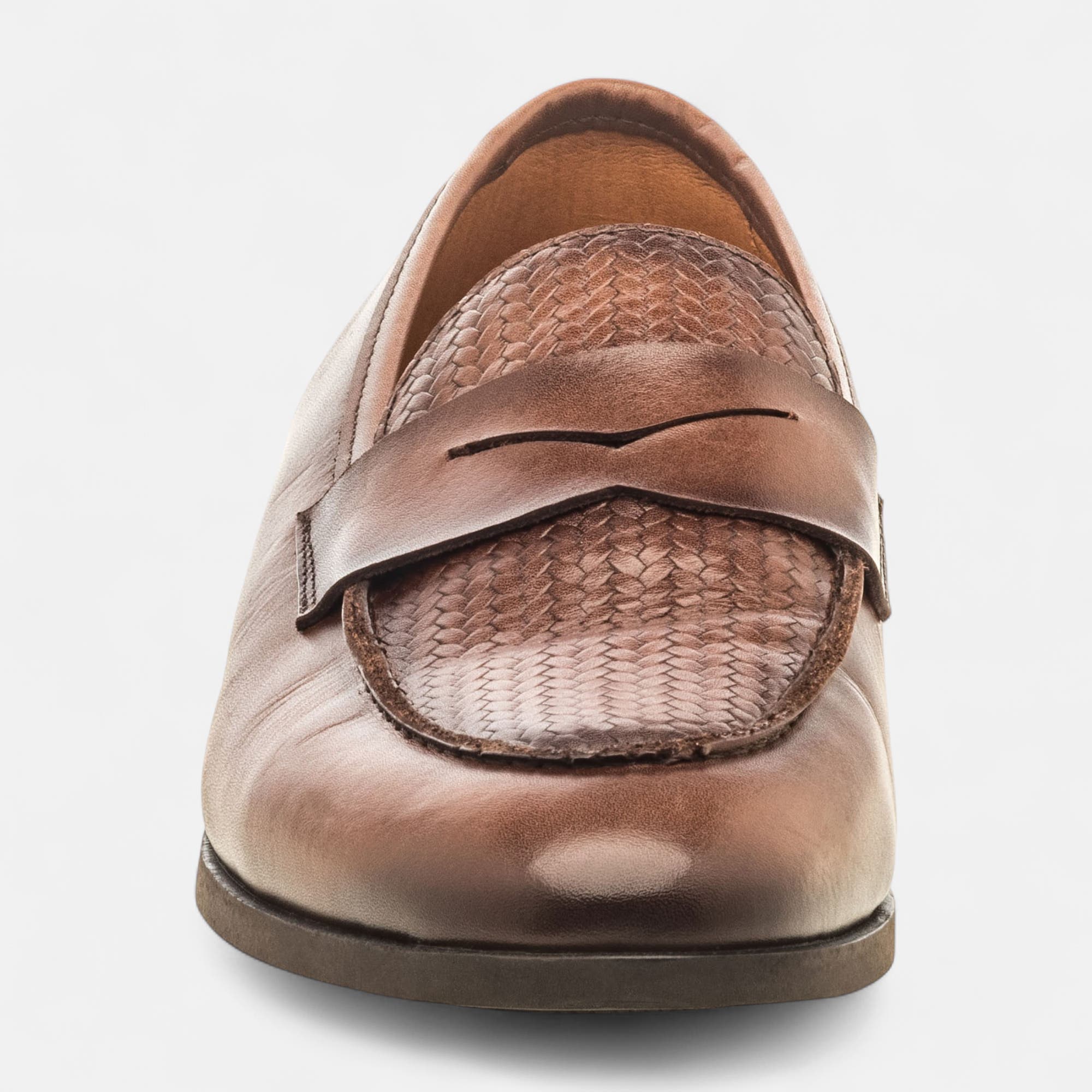 Mocassins Homme en cuir cognac