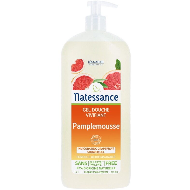 Gels douche rafraîchissants bio - Pamplemousse - 2 x 1 L