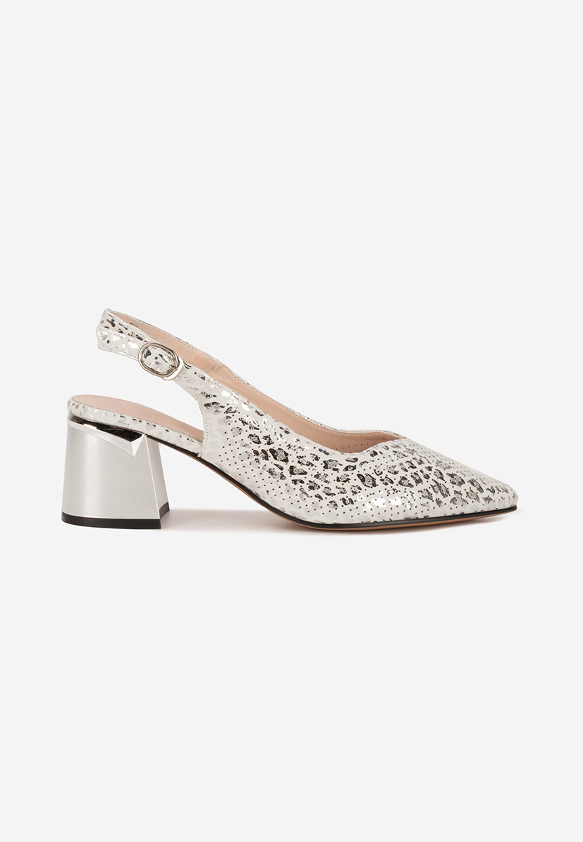 Chaussures slingback argent Evadora
